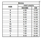 L'AMOUR Emma Size Chart