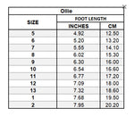 L'AMOUR - Ollie Size Chart