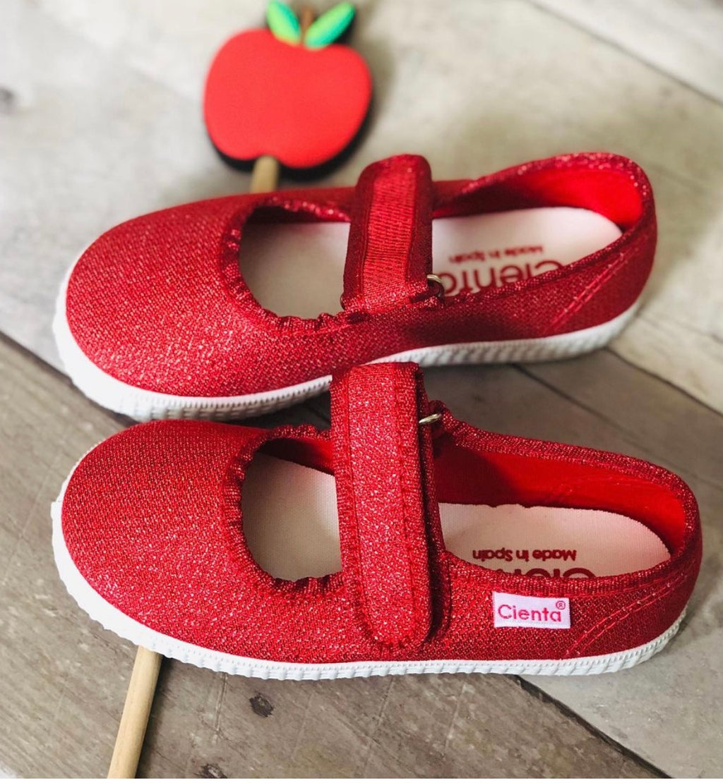 Red sparkle clearance baby shoes