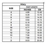 L'AMOUR - Hilary Size Chart